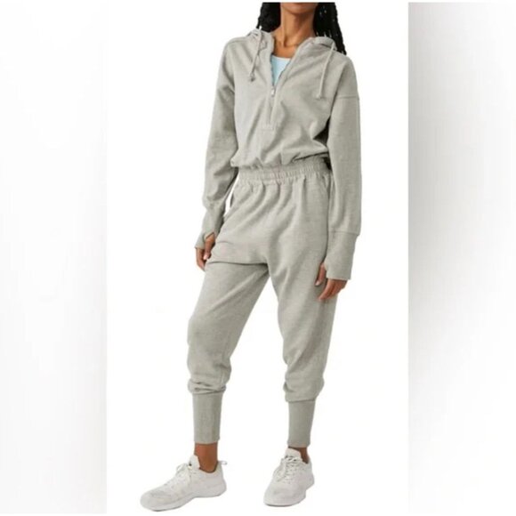 NWT Free People Movement Training Day Jumpsuit Gray - Picture 1 of 14